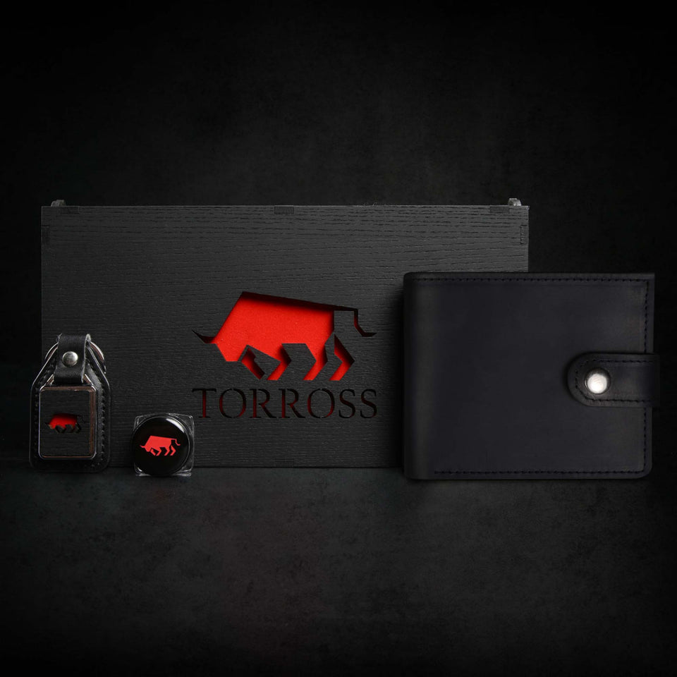 TORROSS™ Man's set Small Wallet Snap