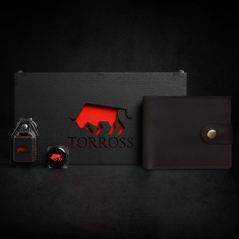 TORROSS™ Man's set Small Wallet Snap