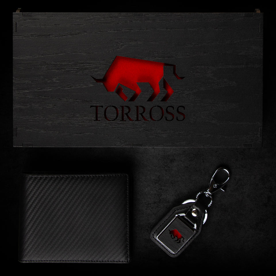 TORROSS™ Man's set Small Wallet Carbon